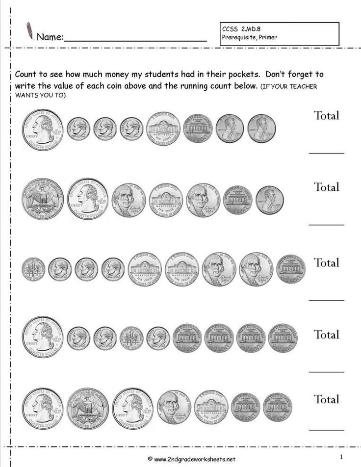 10 2Nd Grade Counting Change Worksheet Grade Money Math