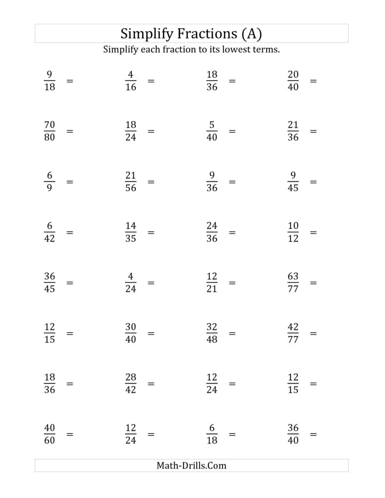 12 Simplifying Fractions Worksheets For Grade 5 Worksheeto