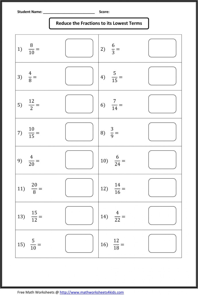 20 Ordering Fractions Worksheet 4th Grade Worksheet From Home