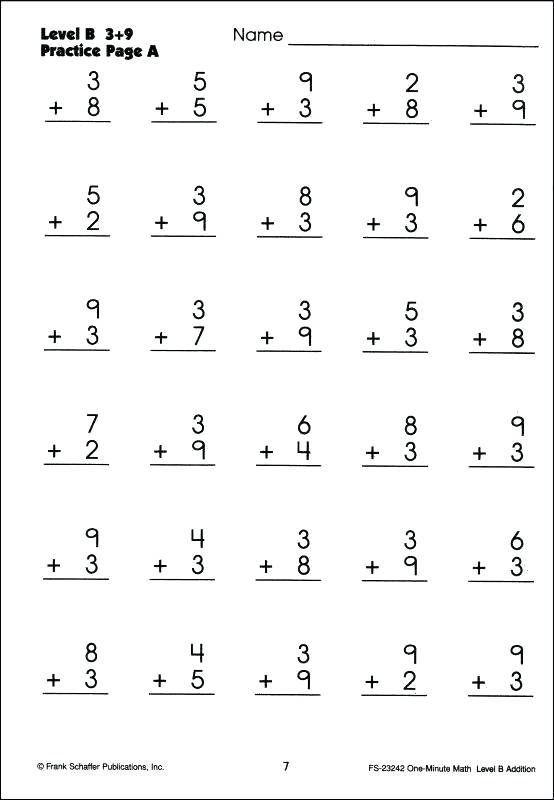 27 Mad Minute Math Worksheets Accounting Invoice First Grade Math