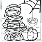2nd Grade Coloring Math Worksheets For Halloween
