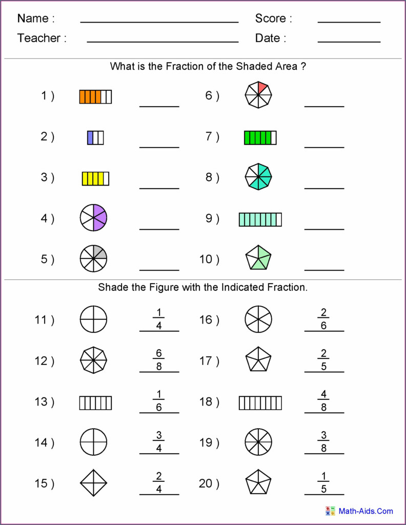 2nd Grade Fraction Worksheets For Grade 2 Pdf Worksheet Resume Examples