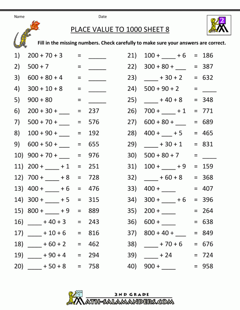 2nd Grade Hard Math Worksheets Aurennews 4 Free Math Worksheets 