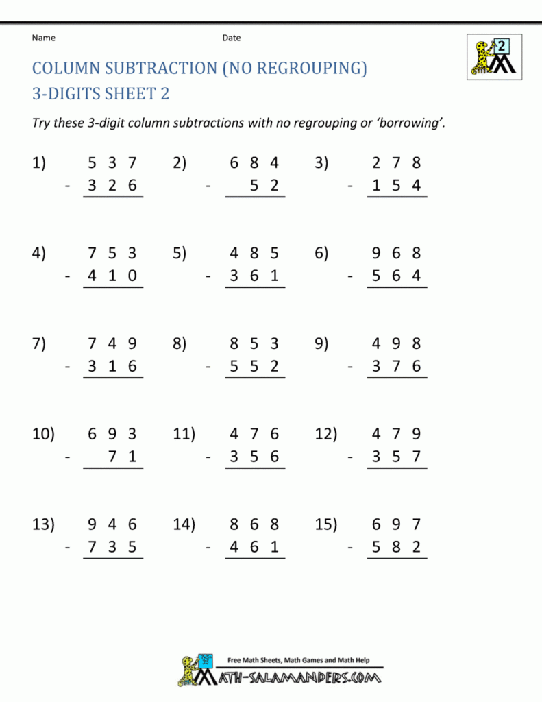 2nd Grade Math Regrouping Worksheets Pdf Diy Worksheet Addition And 