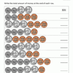 2nd grade money worksheets count the coins to 1 dollar 2 gif 800 1035