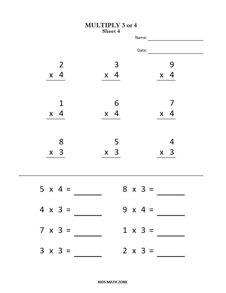 2nd Grade Multiplication Worksheets Printable Times Tables Worksheets
