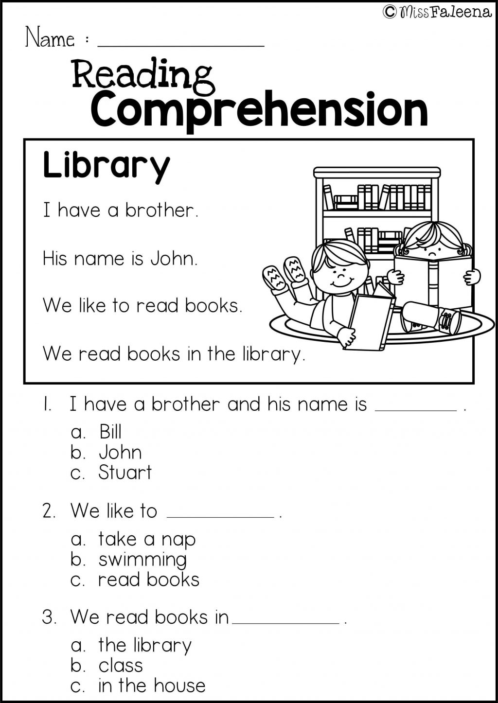 2nd Grade Reading Comprehension Worksheets Multiple Choice Times 2nd 