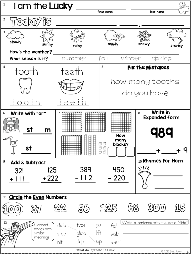 2nd Grade Work Google Search In 2020 2nd Grade Worksheets Morning 