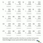 Addition Math Worksheets Column Addition 3 Digits 2 Addition And