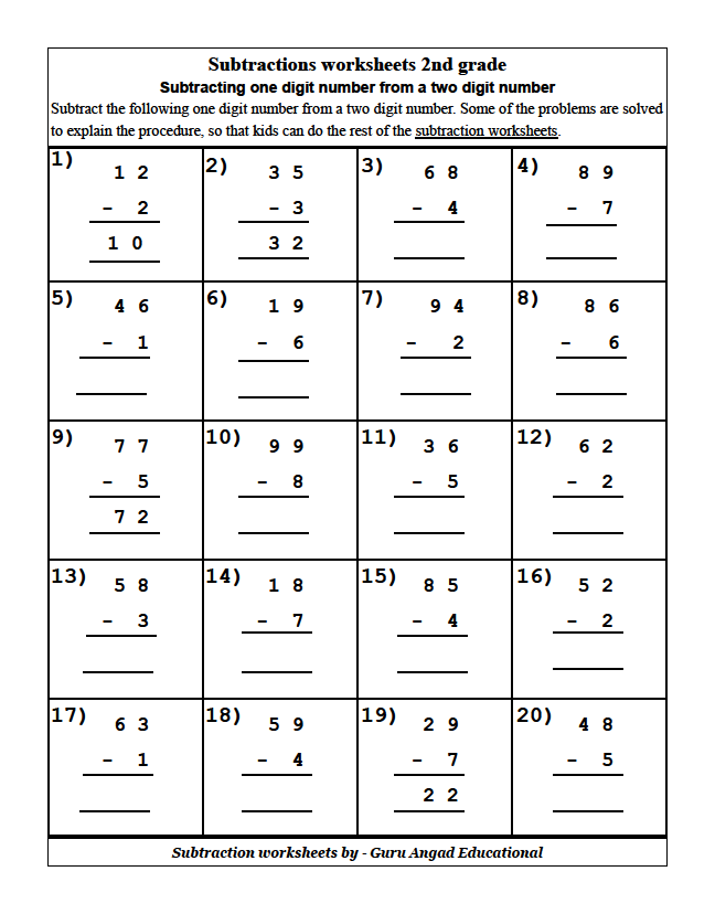 Browse Printable 2nd Grade Math Worksheets Education Com 2nd Grade 