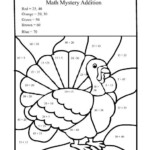 Coloring Pages Kids Free Printable Thanksgiving Math Worksheets For