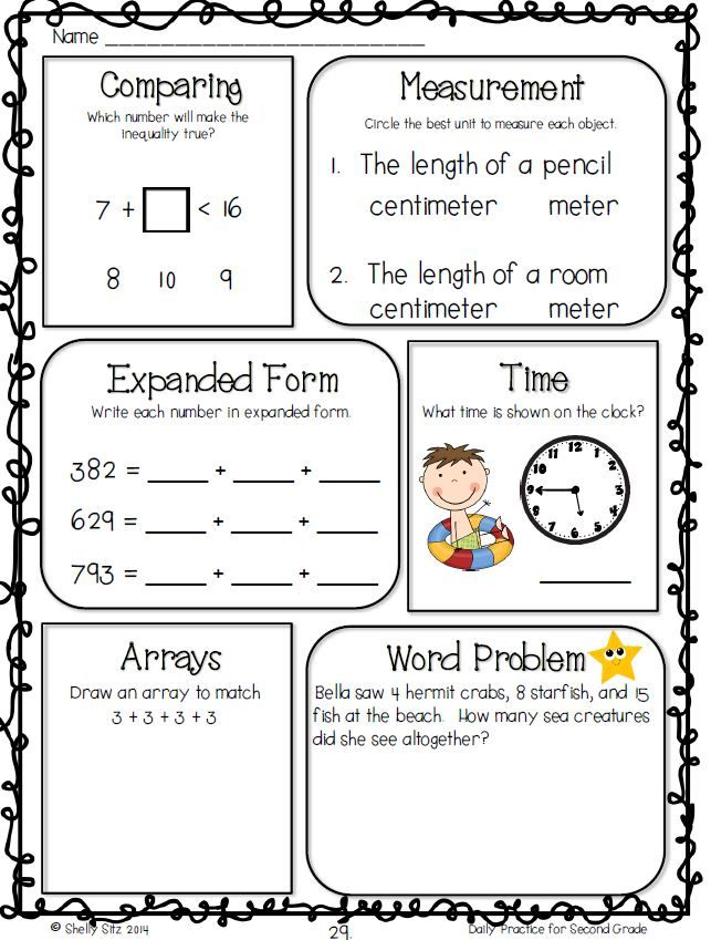 Common Core Math Worksheet For 2nd Grade Free measurement Word 