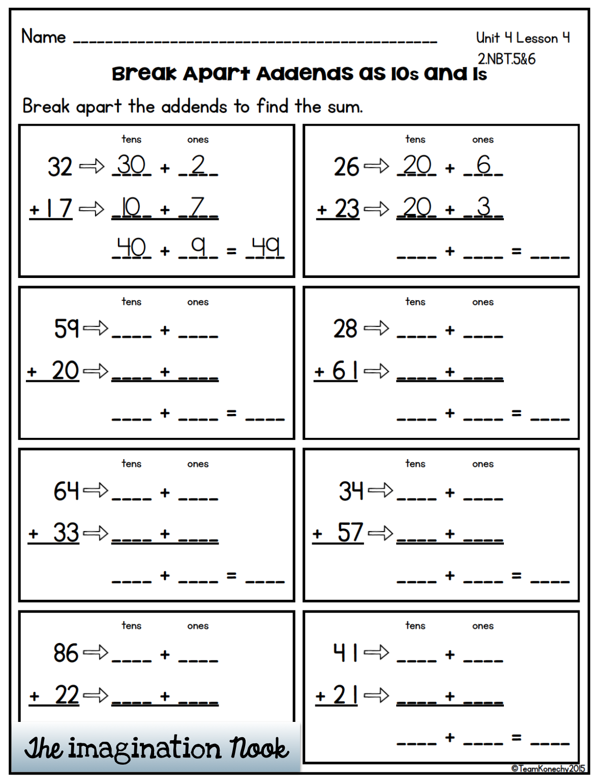 Double Digit Addition Daily Math Lessons Unit 4 Daily Math Math