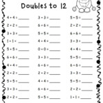 Doubles To 12 pdf Math Fact Worksheets 2nd Grade Math Worksheets