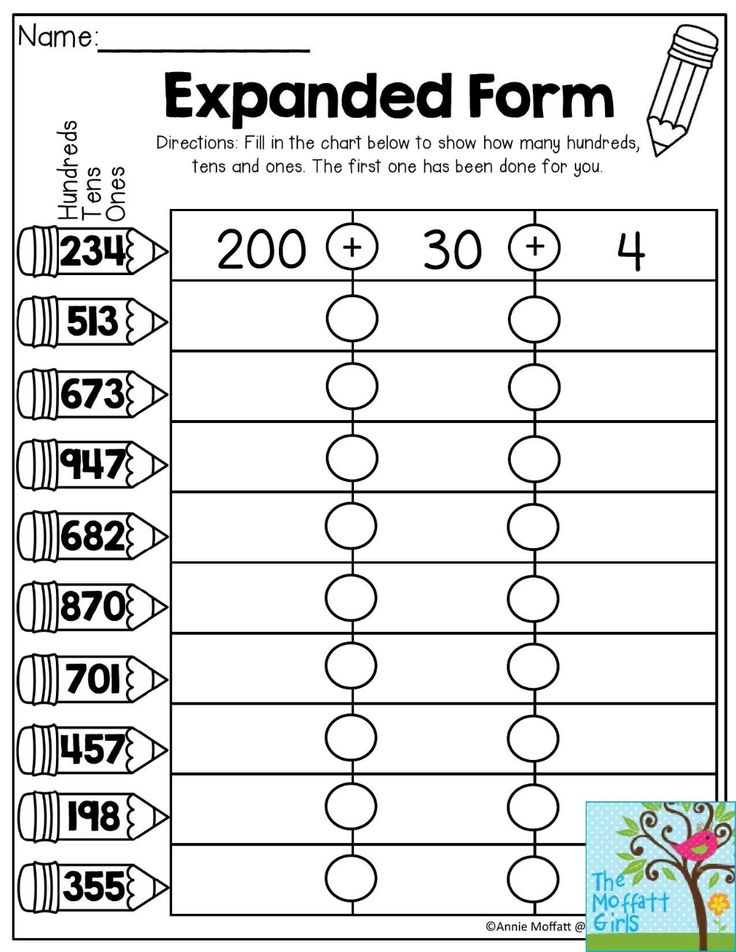 Expanded Form Hundred Worksheets Second Grade B squeda De Google 