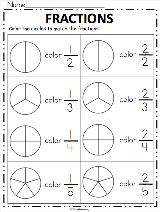 Fraction Worksheet Color The Fraction Madebyteachers Fractions