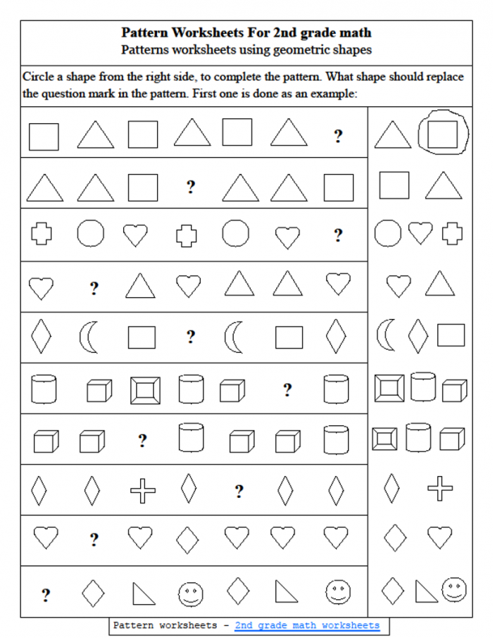 Geometric Patterns What Comes Next Worksheets 99Worksheets