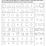 Geometric Shape Pattern Worksheets Worksheet Hero