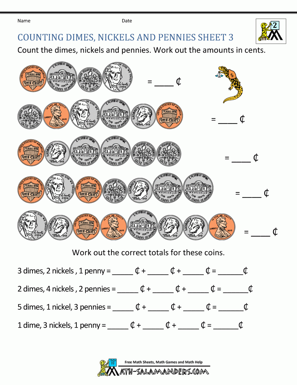 Grade 2 Counting Money Worksheets Free Printable K5 Learning Money 