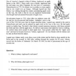 Johnny Appleseed Story Worksheets 99Worksheets