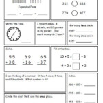 Math Worksheets Grade 2 Second Trimester Math Review Worksheets