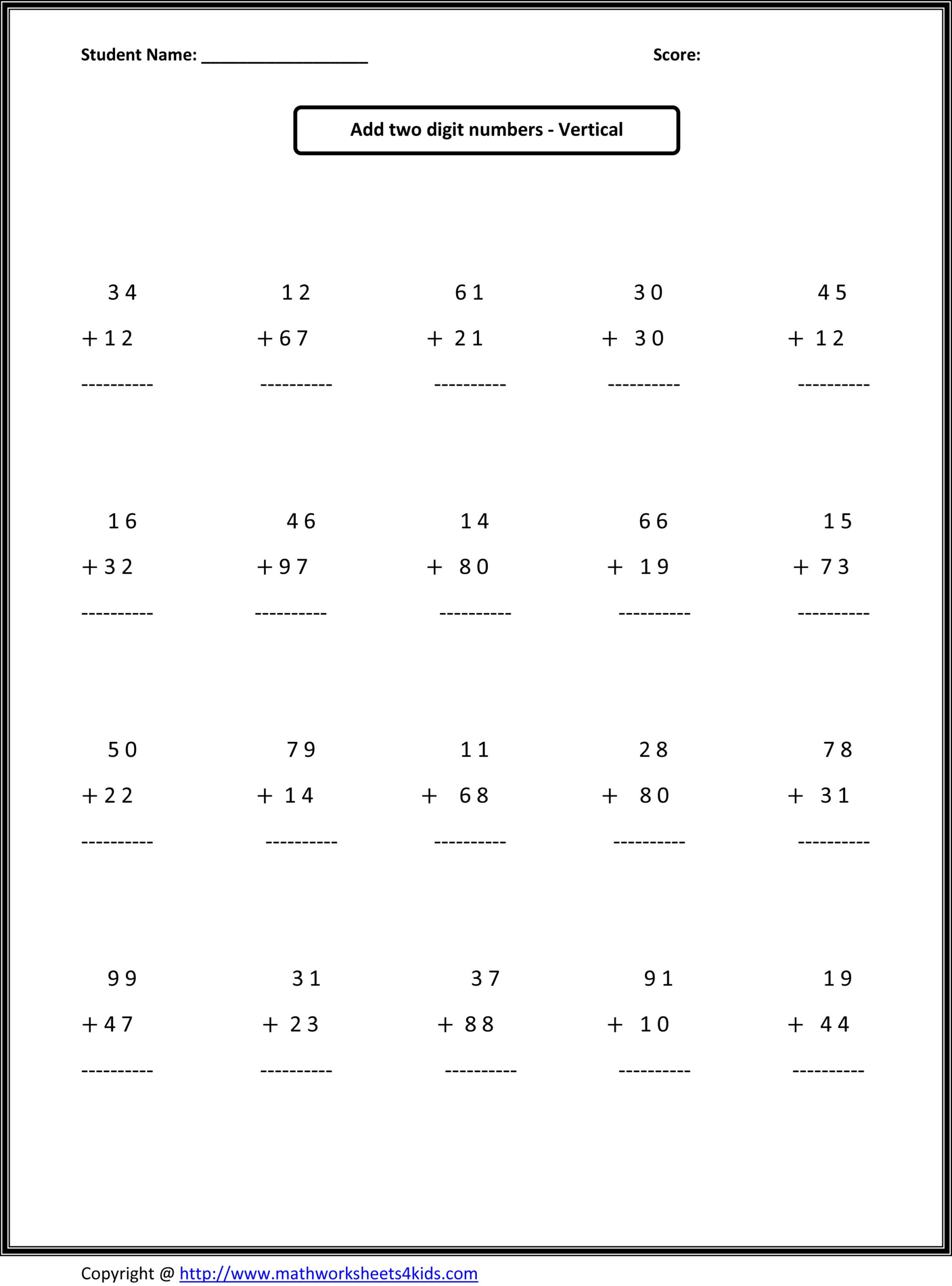 Math Worksheets Second Grade Math Worksheets 2nd Grade Math 2nd 