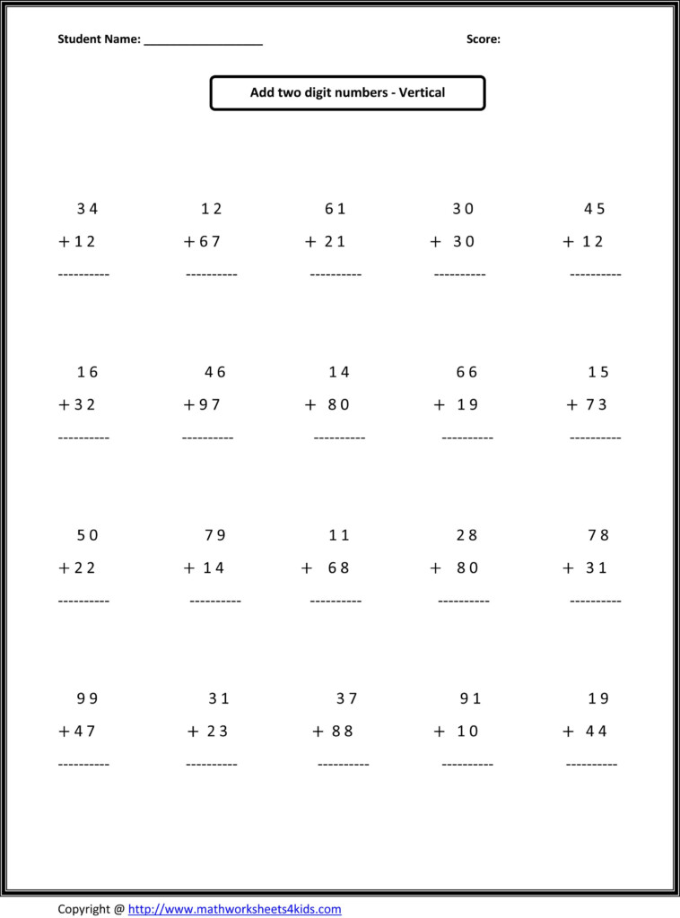 Math Worksheets Second Grade Math Worksheets Second Grade Math 2nd 