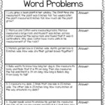 Measurement Activities For 2nd Grade Measurement Word Problems Word
