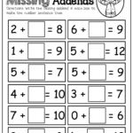 Missing Addends 2nd Grade Math Worksheets First Grade Math