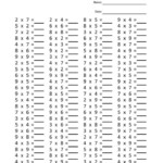 Multiplication 5 Minute Drill Worksheets With Answers pdf Etsy 2nd