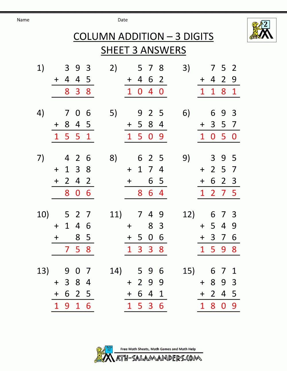 Multiplication Practice Worksheets To 5x5 Free Printable