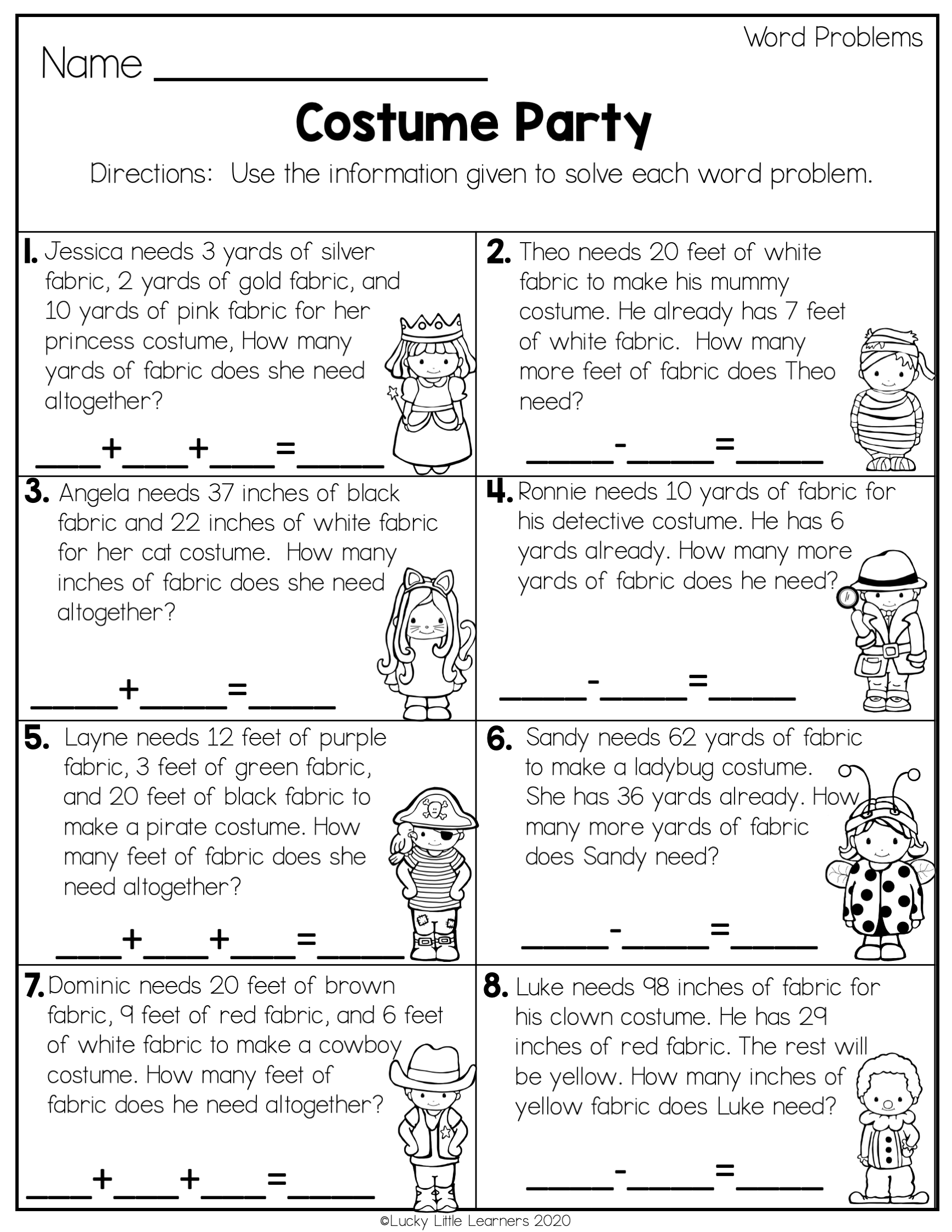 No Stress With These 2nd Grade Math Worksheets Lucky Little Learners