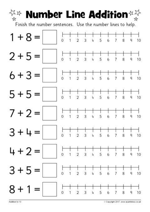 Number Line Addition Kindergarten Worksheets Worksheet Hero