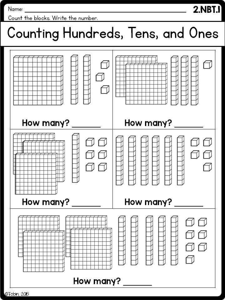 Place Value Worksheets 2nd Grade Math Place Value Review Common Core 