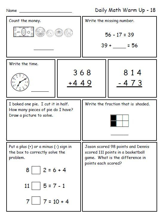 Printable 2nd Grade Math Review Worksheets Learning How To Read