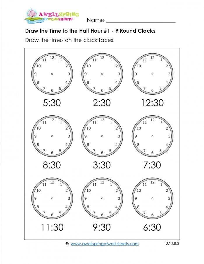 Tell The Time 1 Worksheets 99Worksheets