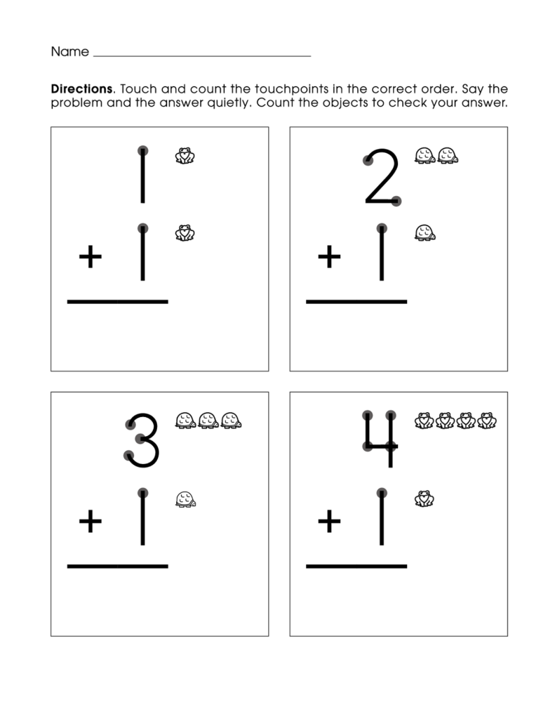 Touch Math Worksheets Free Printables Touch Math Worksheets Touch Math 