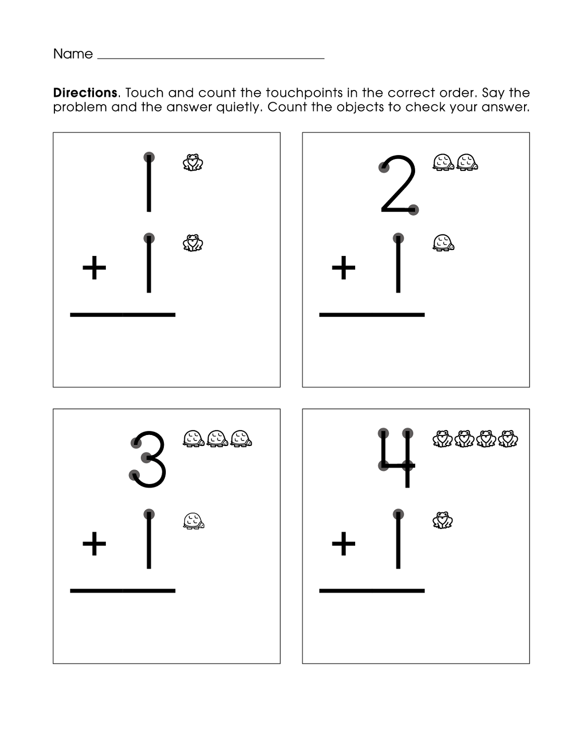 Touch Math Worksheets Free Printables Touch Math Worksheets Touch Math 