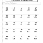 Two Digit Math Addition Worksheet Google Search Kindergarten Math