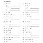 Writing Linear Inequalities From A Graph Worksheet