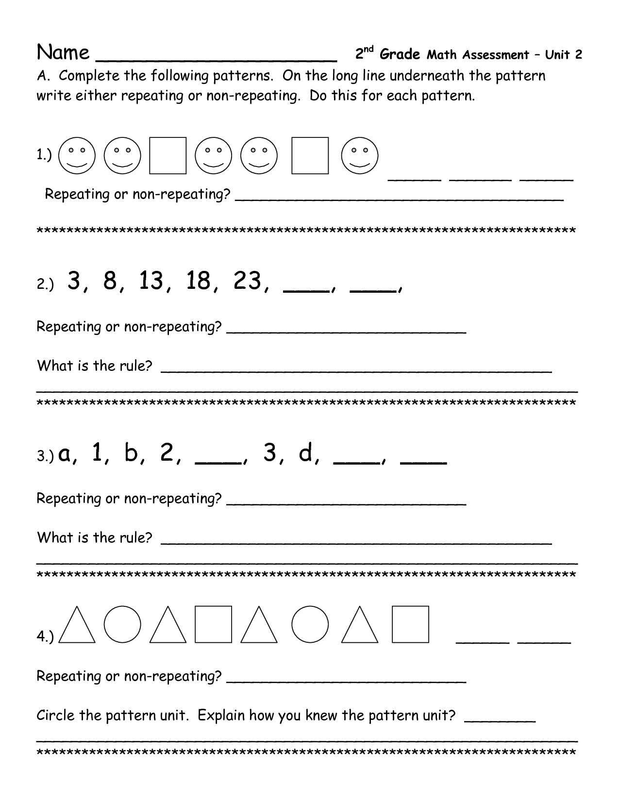 17 Second Grade Number Patterns Worksheets Worksheeto