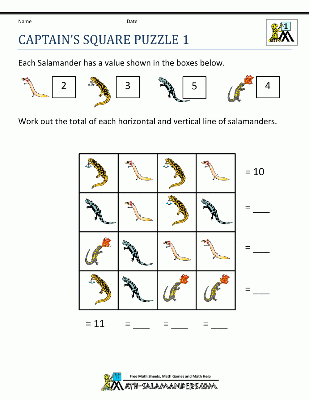 1St Grade Puzzle Worksheet