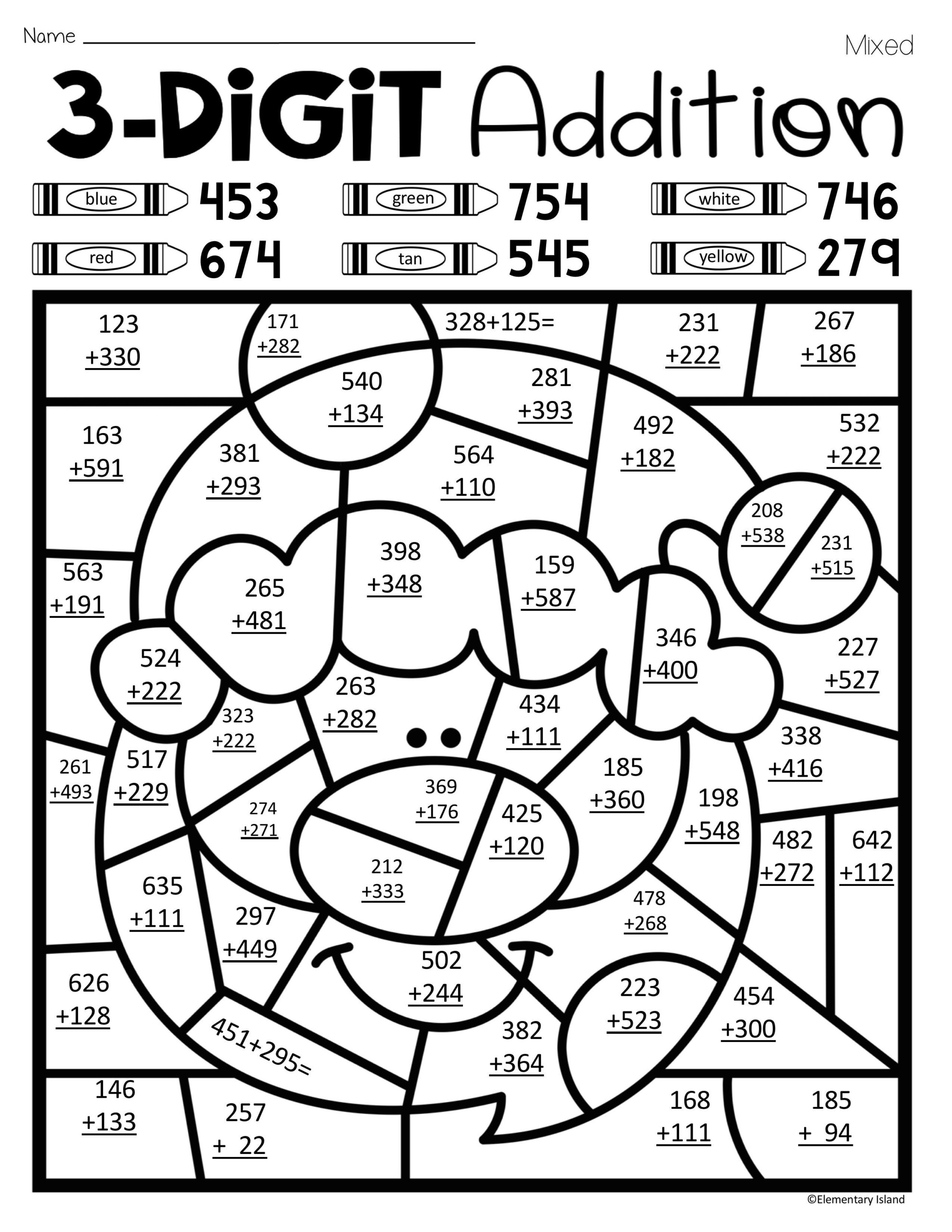 2nd Grade Color By Number Christmas Worksheets Name Tracing Generator