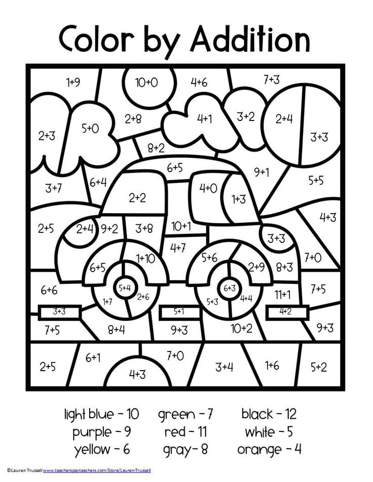 2nd Grade Color By Number Worksheets WorksheetsCity