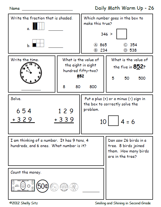 2nd Grade Math Review Packet Free Christopher McKinney s 2nd Grade