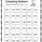 2nd Grade Math Worksheet Comparing Numbers 2nd Grade Math Worksheets