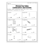 2nd Grade Math Worksheets Measurement Centimeters And Inches