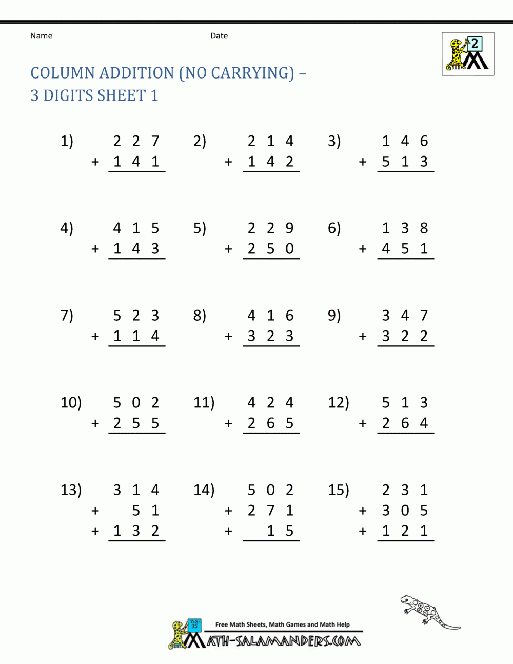 2nd Grade Math Worksheets Pdf Homeschooldressagecom Worksheet 3 Digit 