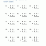 2nd Grade Math Worksheets Pdf Homeschooldressagecom Worksheet 3 Digit