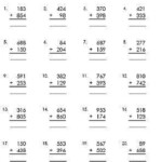3 Digit Addition Worksheets Addition Worksheets 2nd Grade Math